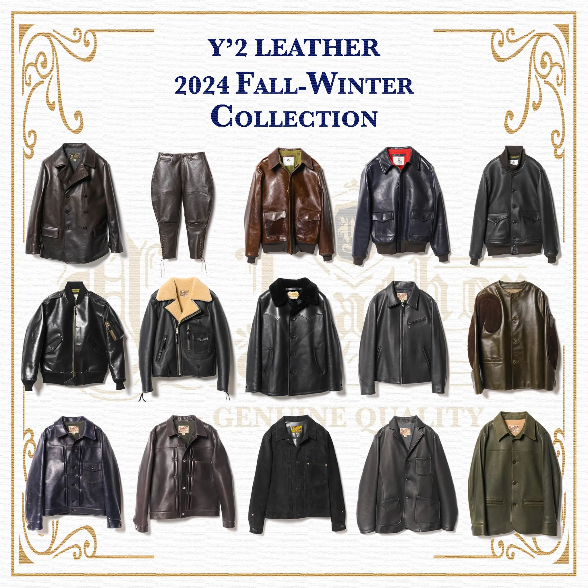 Y'2 LEATHER Fall-Winter '24 Collection... leather jacket brand