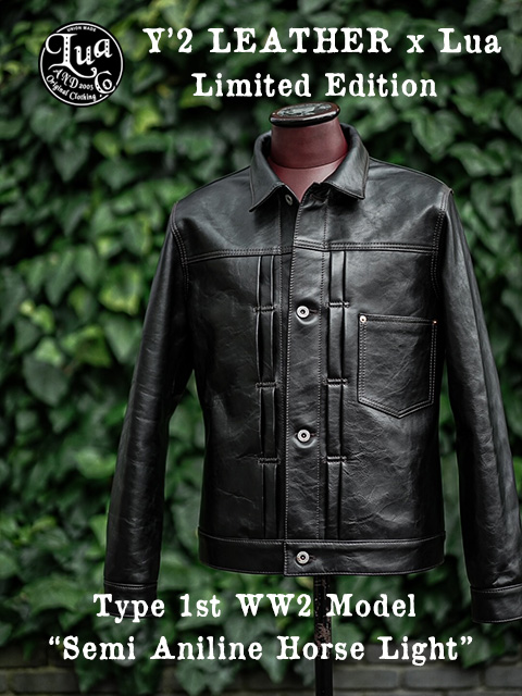 Y'2LEATHER×LUA 1st Type Leather Jacket メンズ ウィメンズ レザージャケット 革ジャン