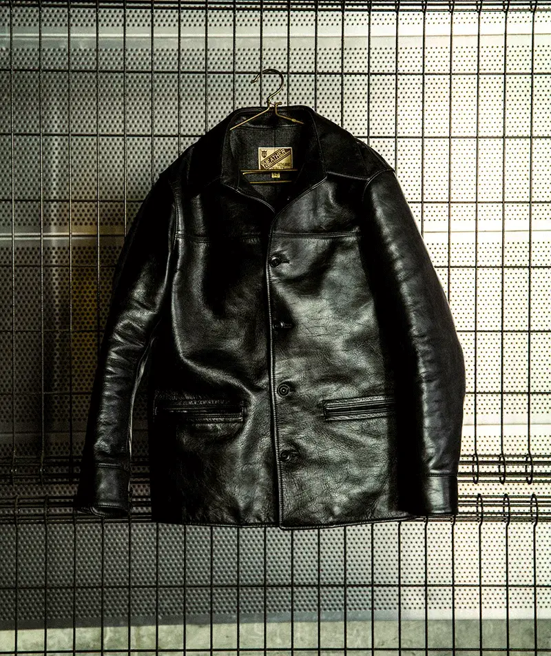 SUMI DYED HORSE leather jacket brand
