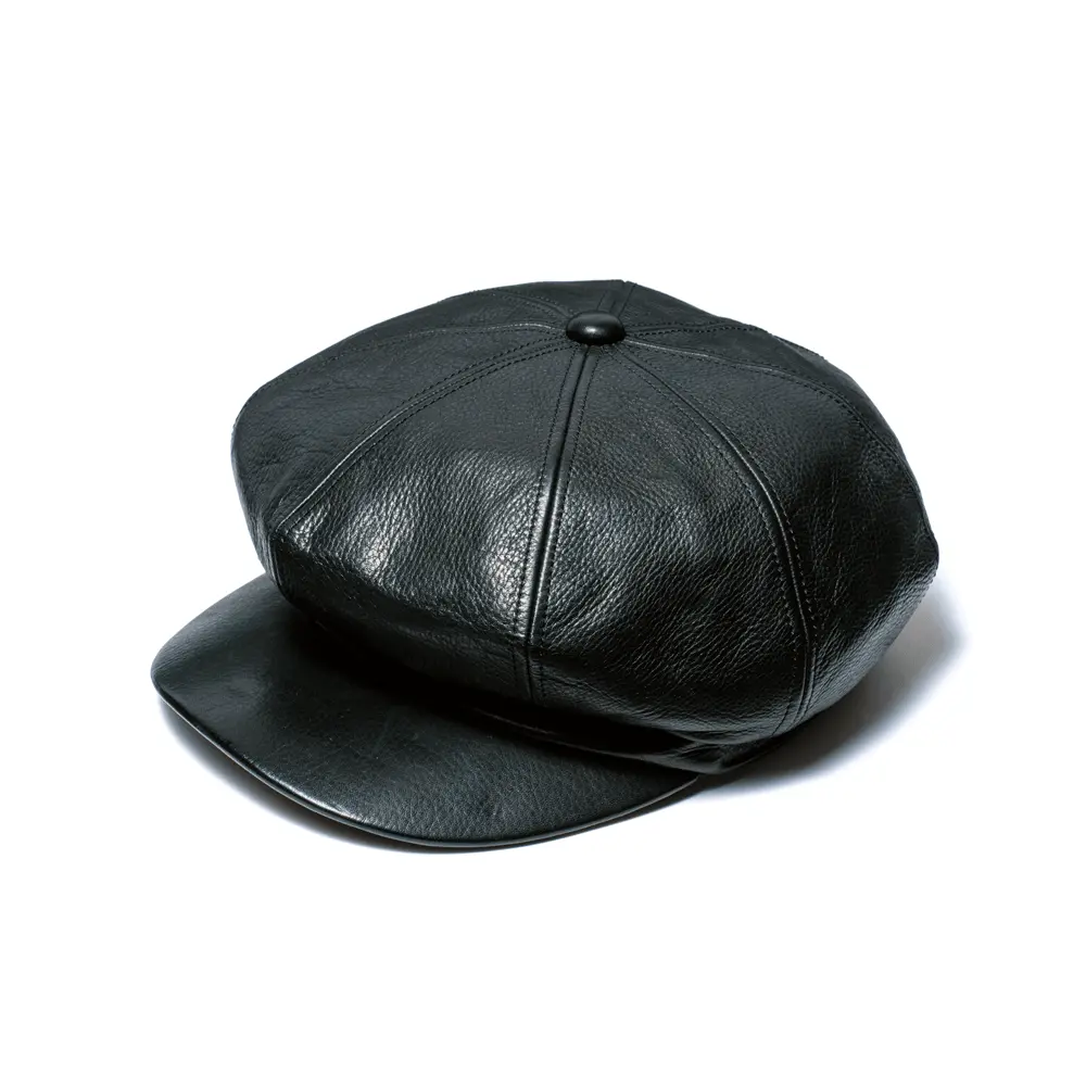 LEATHER CASQUETTE - STEER OIL leather jacket brand