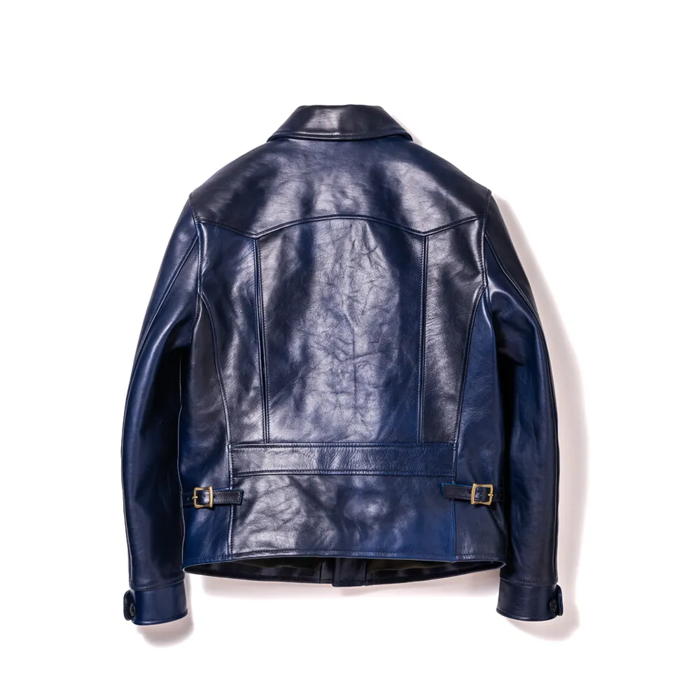 HAND DYED HORSE DOUBLE BREASTED JACKET メンズ ウィメンズ レザージャケット 革ジャン