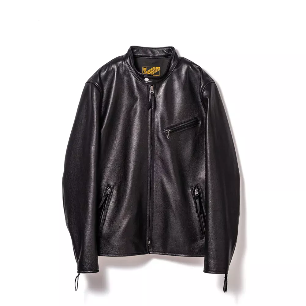 STEER OIL SINGLE BREASTED MOTORCYCLE JACKET メンズ ウィメンズ レザージャケット 革ジャン