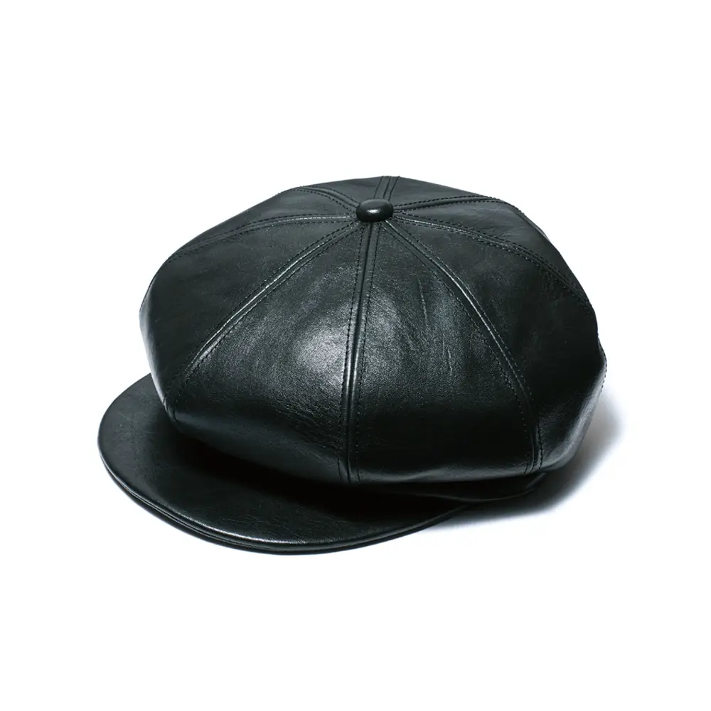 LEATHER CASQUETTE - ANILINE HORSE leather jacket brand