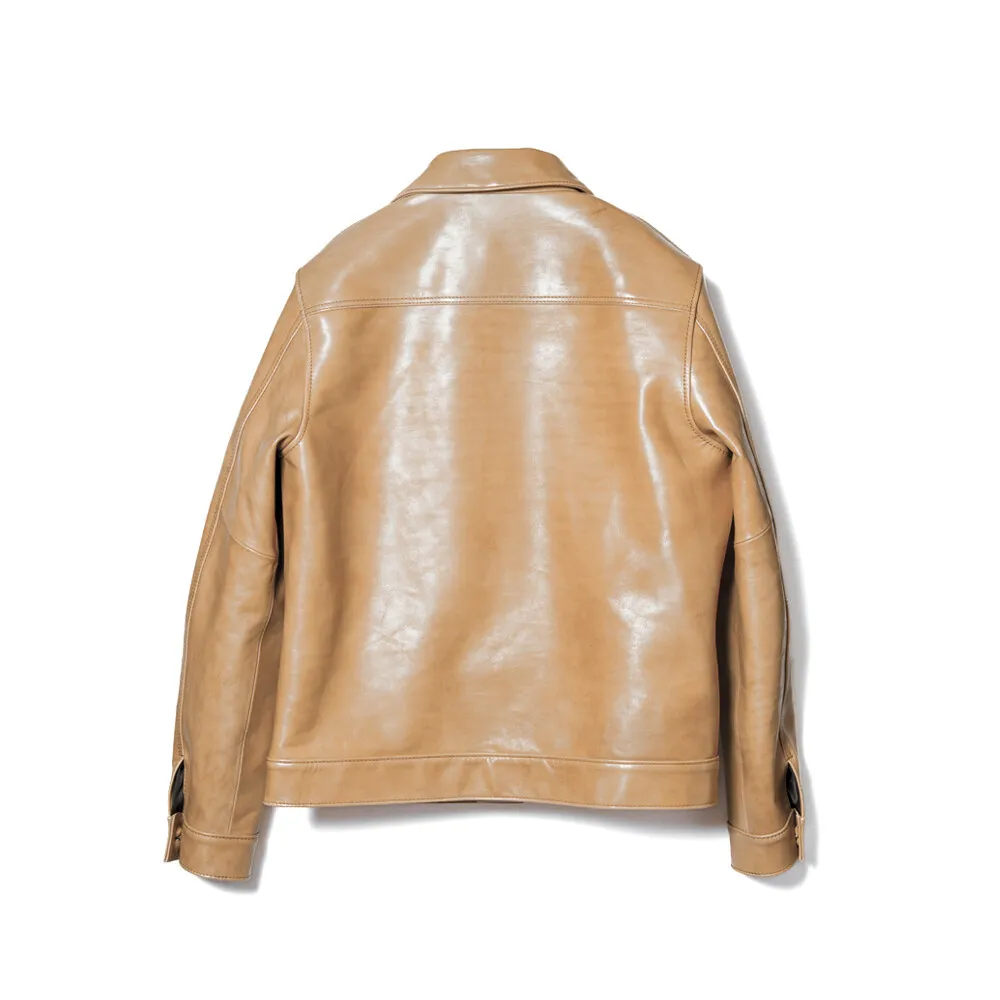 PERSIMMON TANNIN DYED HORSE WWII JEAN JACKET leather jacket brand