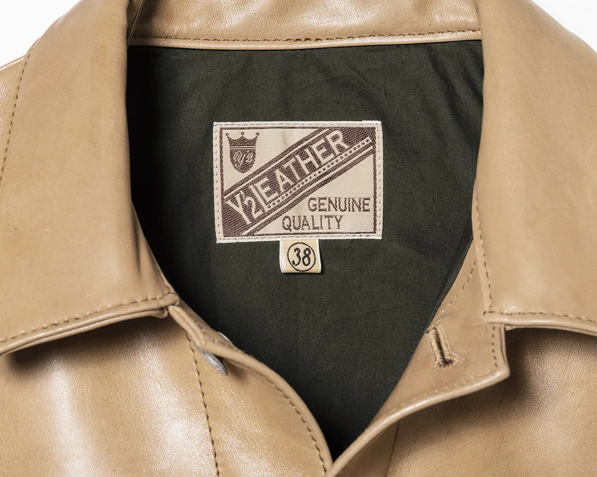 PERSIMMON TANNIN DYED HORSE WWII JEAN JACKET leather jacket brand