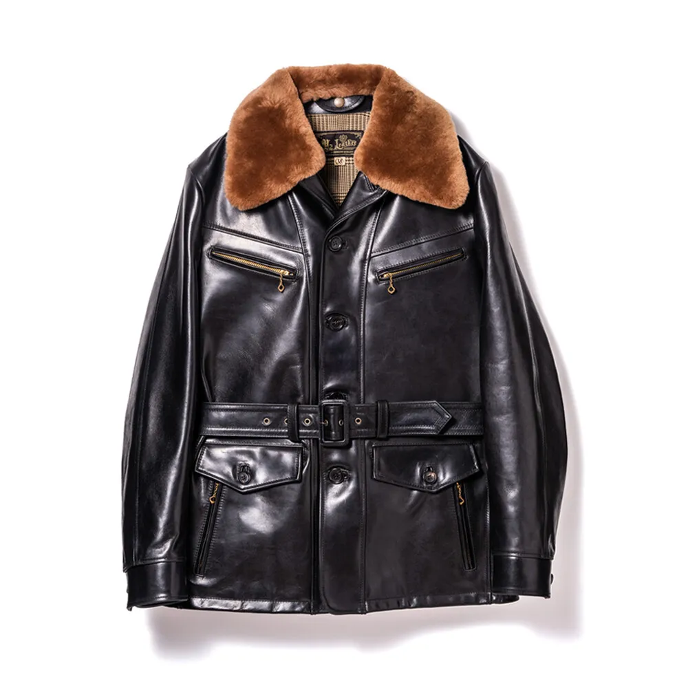 HAND OIL HORSE '30s BELTED GERMAN AVIATOR JACKET メンズ ウィメンズ レザージャケット 革ジャン