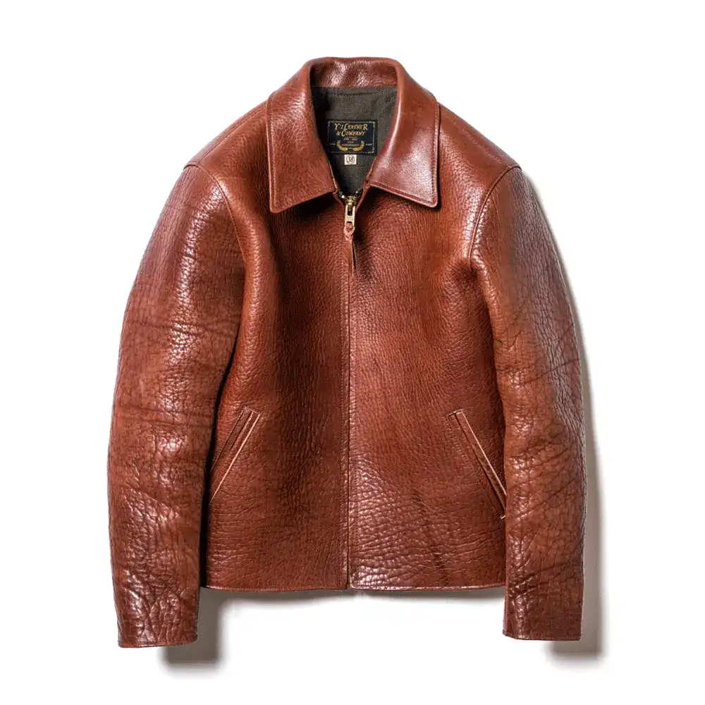 Bison leather outlet jacket