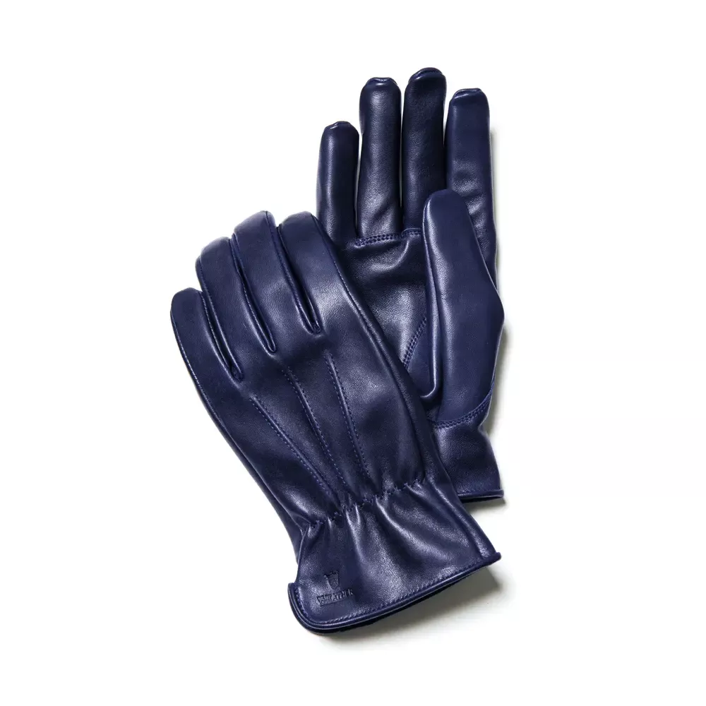 LEATHER SHORT GLOVES - INDIGO HORSE leather jacket brand