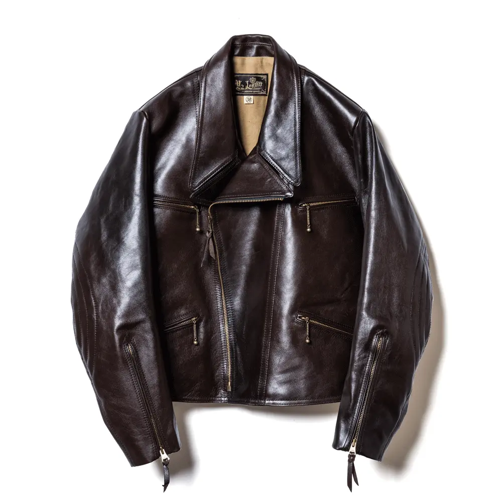 HAND DYED HORSE 40'S GERMAN STYLE AVIATOR JACKET leather jacket brand