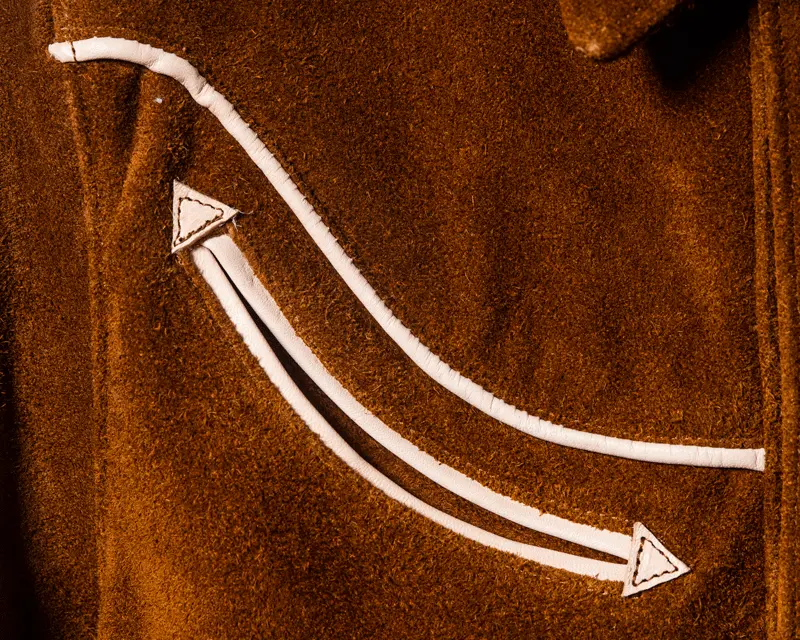 STEER SUEDE & SADDLE HORSE WESTERN SHIRT JACKET leather jacket brand
