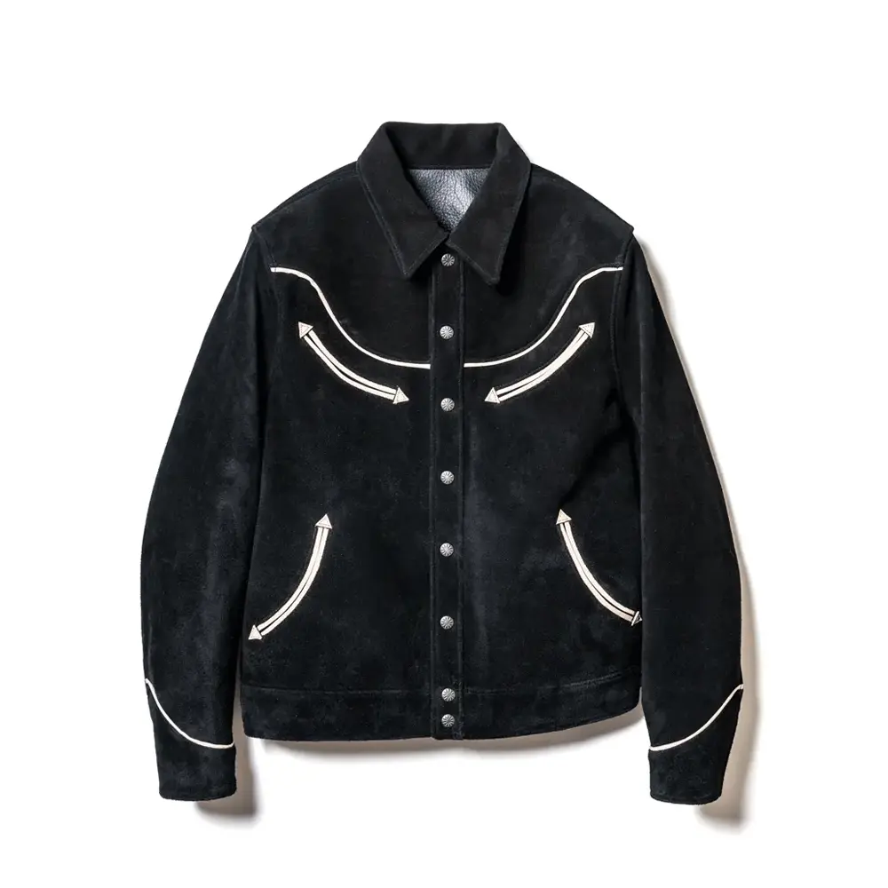 STEER ROUGHOUT & SADDLE HORSE WESTERN SHIRT JACKET メンズ ウィメンズ レザージャケット 革ジャン