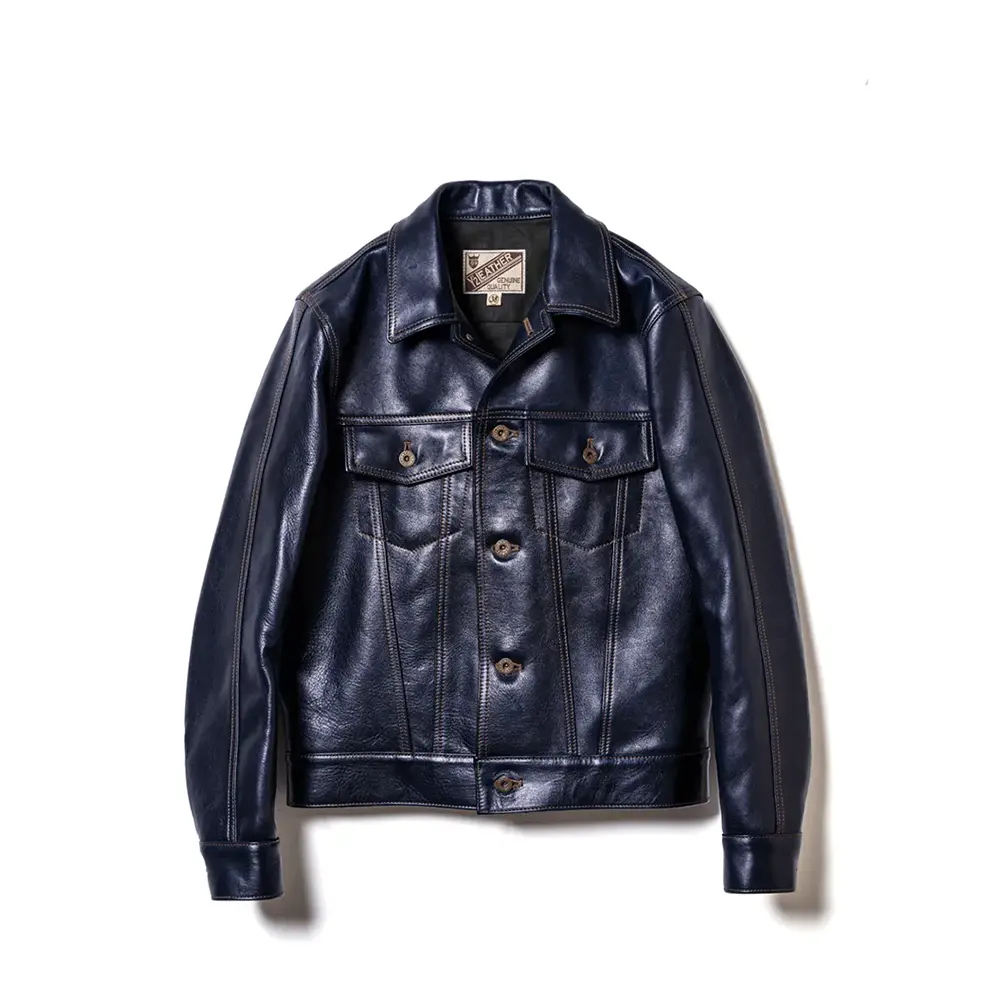 INDIGO HORSE 3RD TYPE JEAN JACKET leather jacket brand