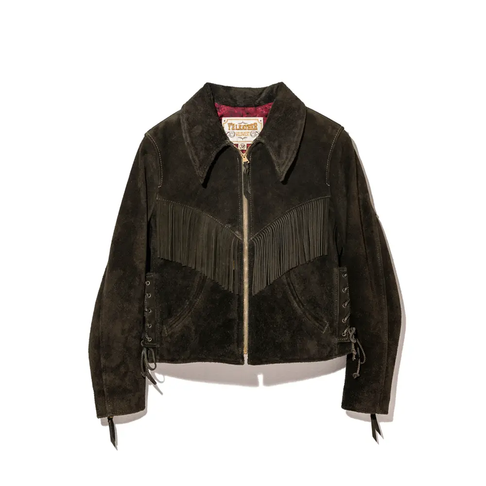 STEER ROUGHOUT FRINGE JACKET leather jacket brand