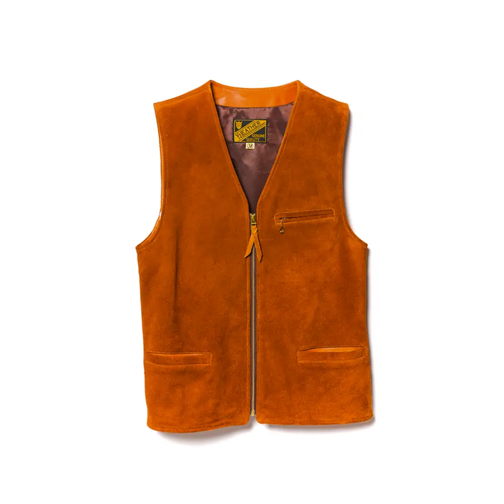 STEER ROUGHOUT ZIP VEST ~ Spring Edition ~ メンズ ウィメンズ レザージャケット 革ジャン