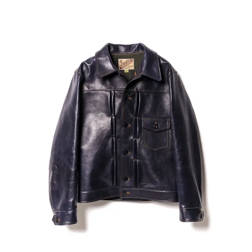 INDIGO HORSE 1ST TYPE LEATHER JACKET メンズ ウィメンズ レザージャケット 革ジャン