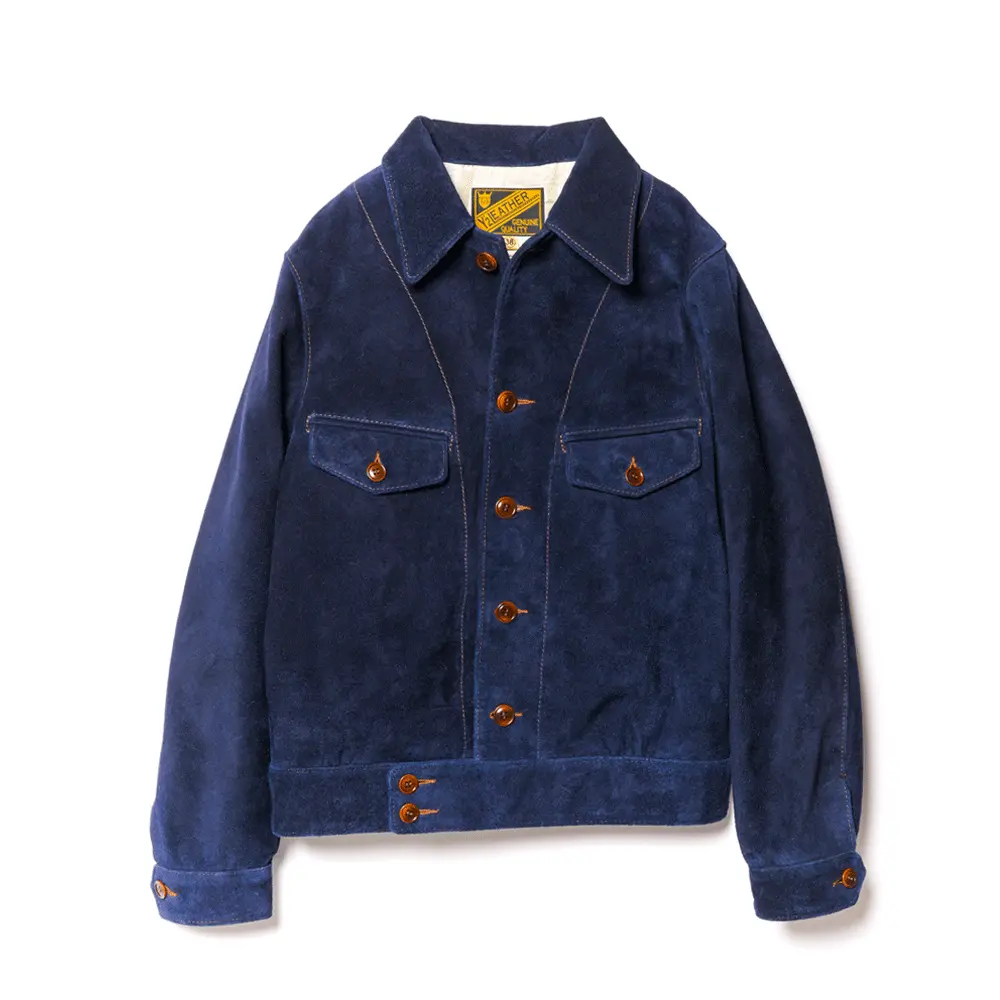 STEER SUEDE 30'S STYLE FRENCH CYCLE SHORT JACKET メンズ ウィメンズ レザージャケット 革ジャン