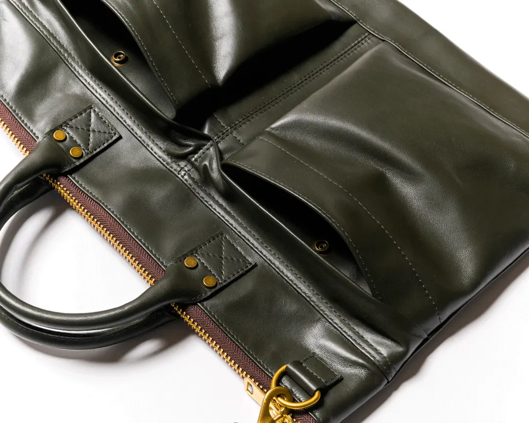 HORSE HIDE HELMET BAG - PULL UP HORSE leather jacket brand