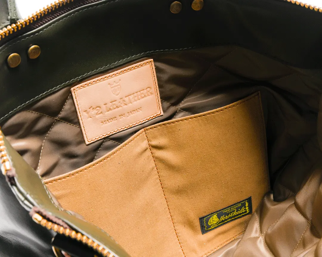HORSE HIDE HELMET BAG - PULL UP HORSE leather jacket brand