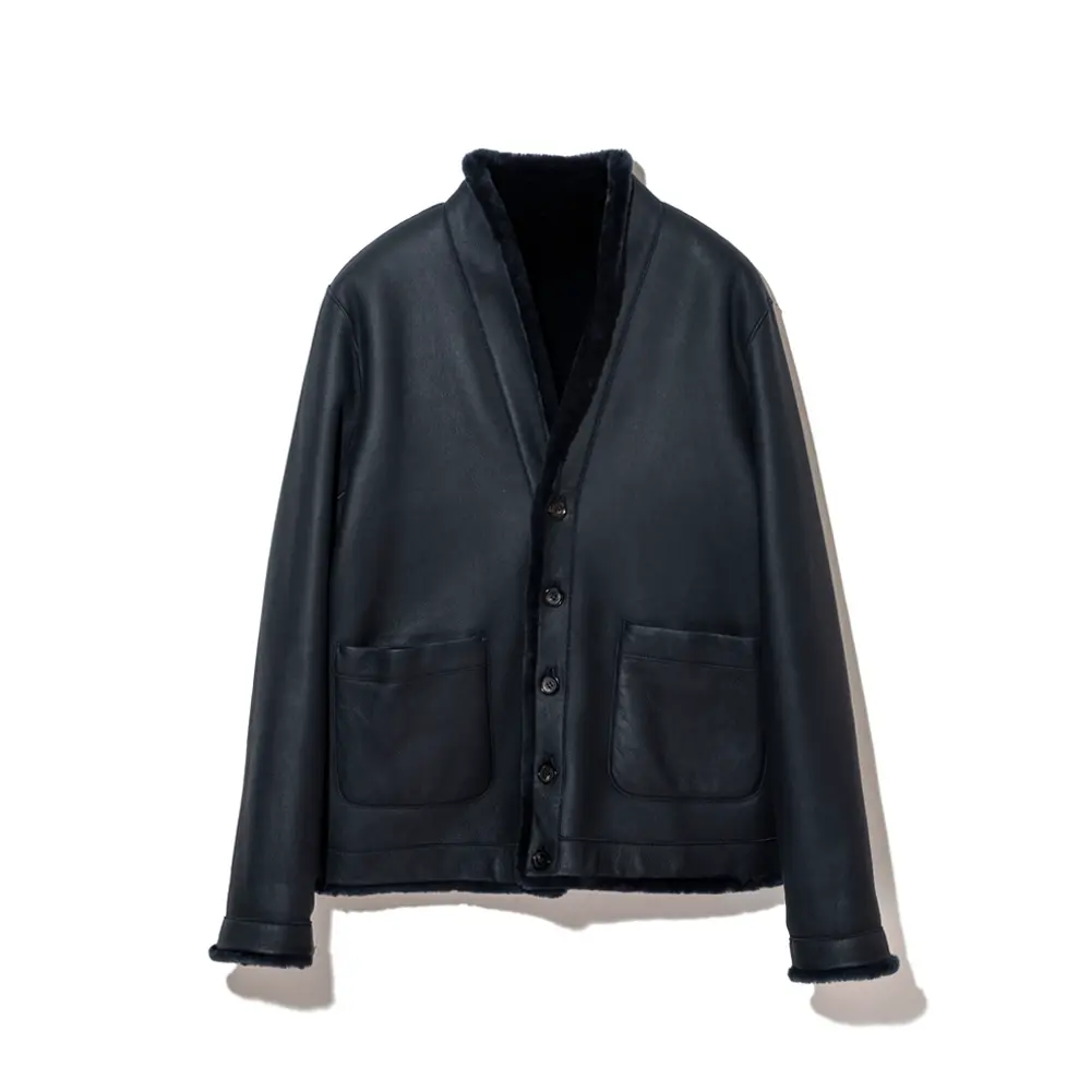 MERINO MOUTON REVERSIBLE JACKET leather jacket brand