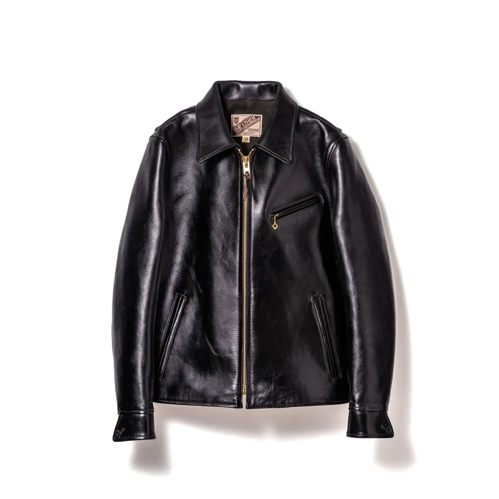 ANILINE STEER SINGLE BREASTED JACKET メンズ ウィメンズ レザージャケット 革ジャン