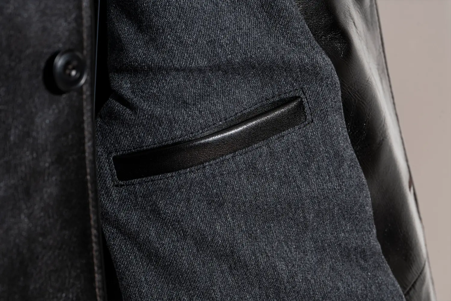 ANILINE STEER ROUNDED HEM CAR COAT leather jacket brand