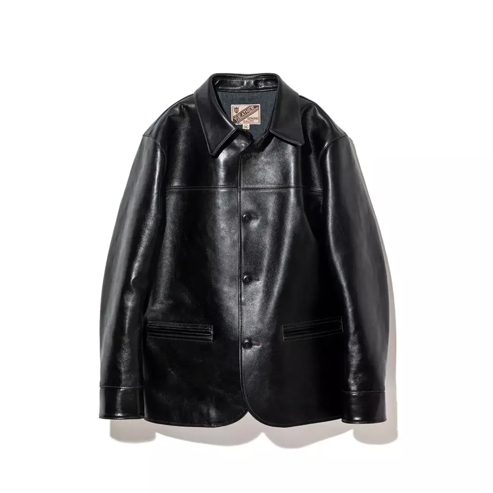 ANILINE STEER ROUNDED HEM CAR COAT[ LSC-76-C ] | Y'2 LEATHER