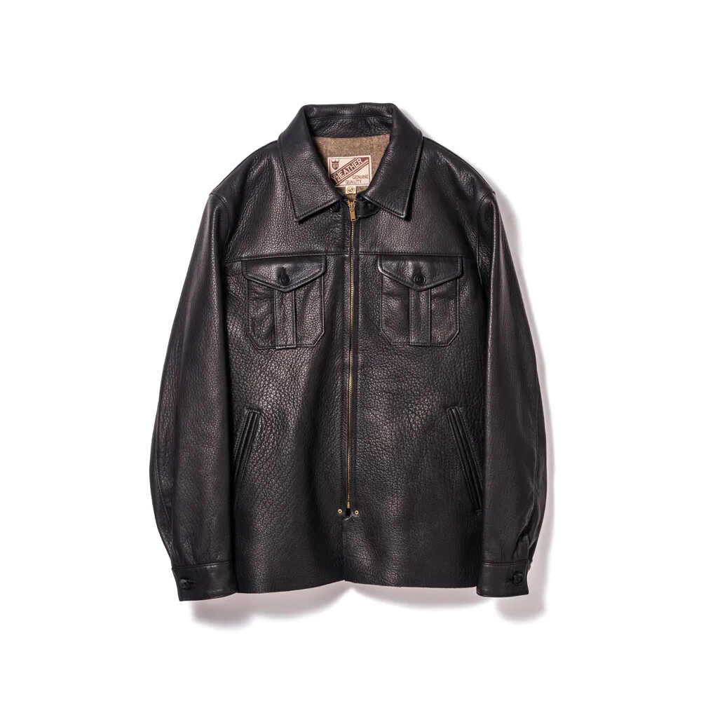 DEER SKIN SHIRT JACKET メンズ ウィメンズ レザージャケット 革ジャン