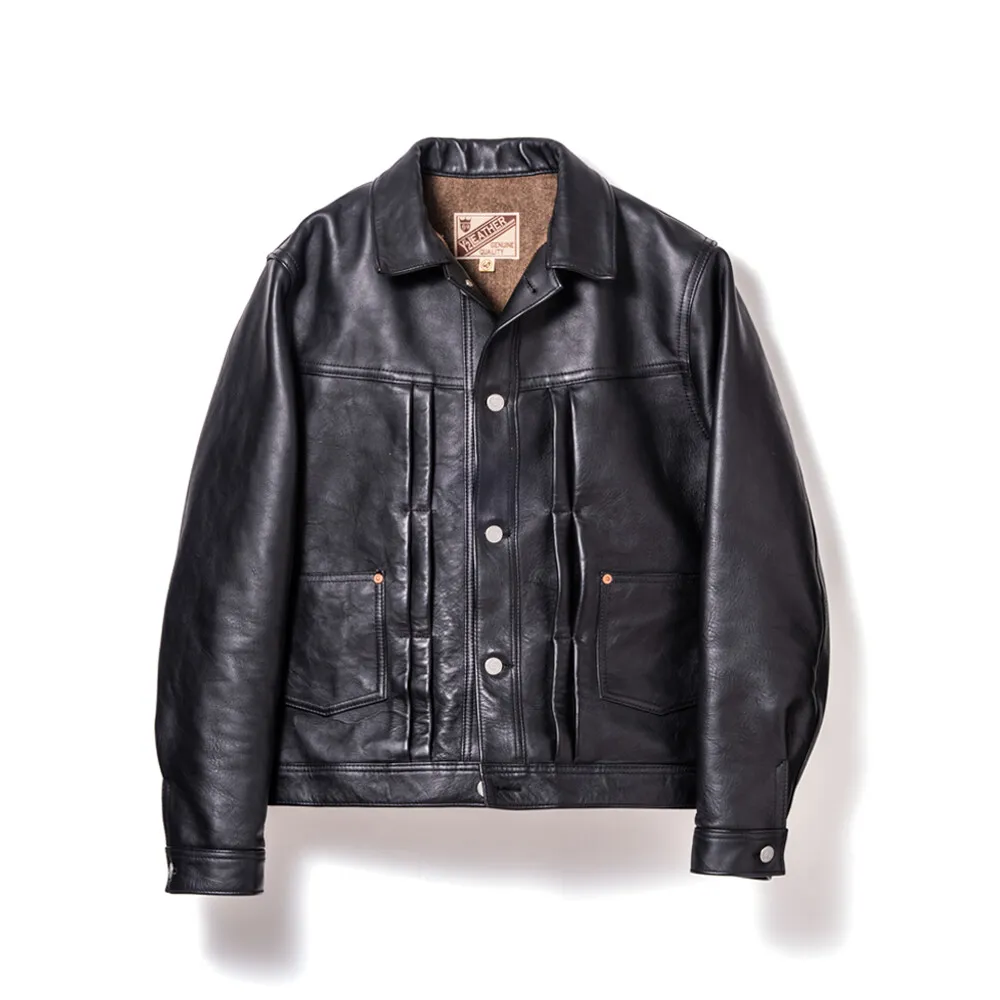 SUMI DYED HORSE '50s TYPE II JEAN JACKET メンズ ウィメンズ レザージャケット 革ジャン