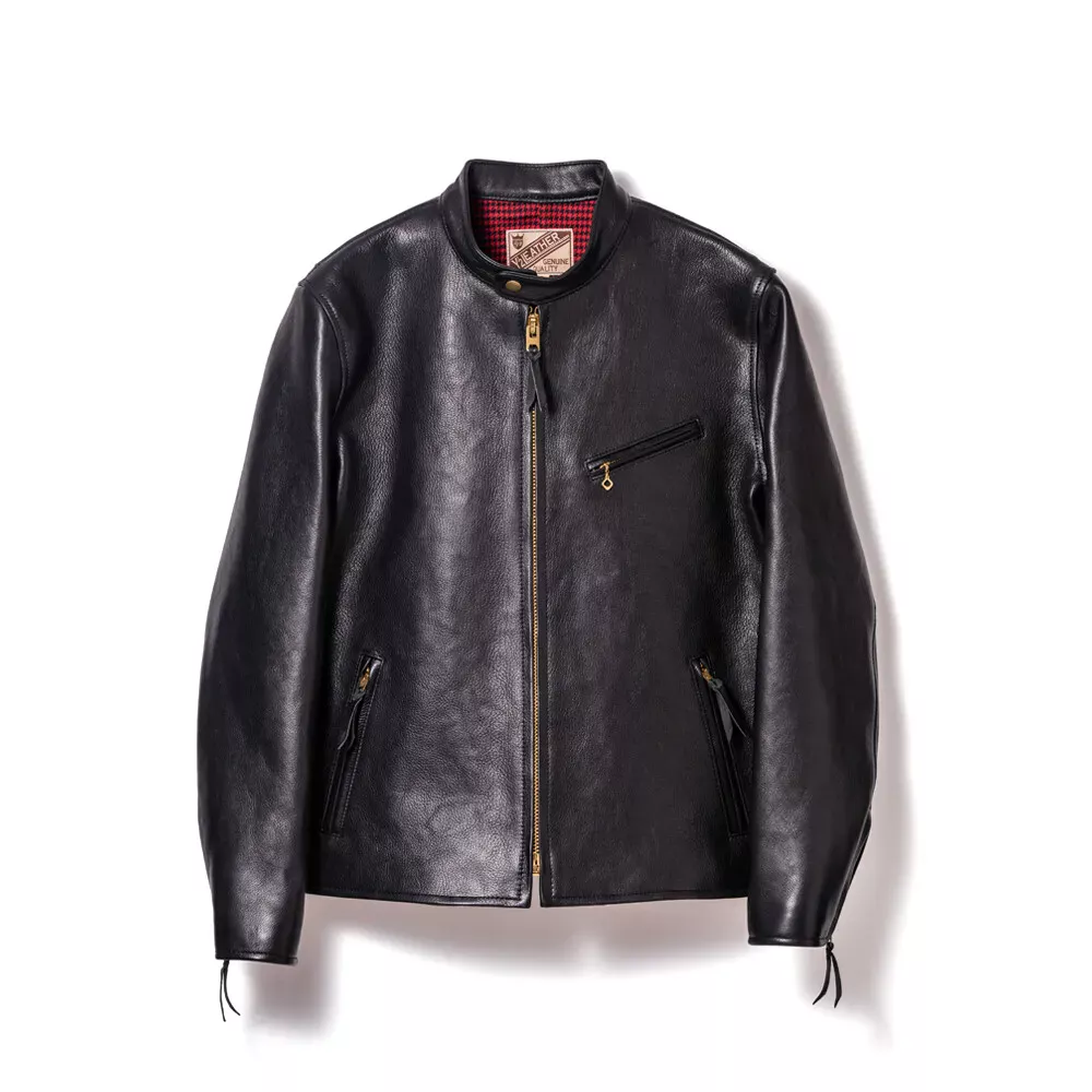 GOAT SKIN SINGLE BREASTED MOTORCYCLE JACKET メンズ ウィメンズ レザージャケット 革ジャン