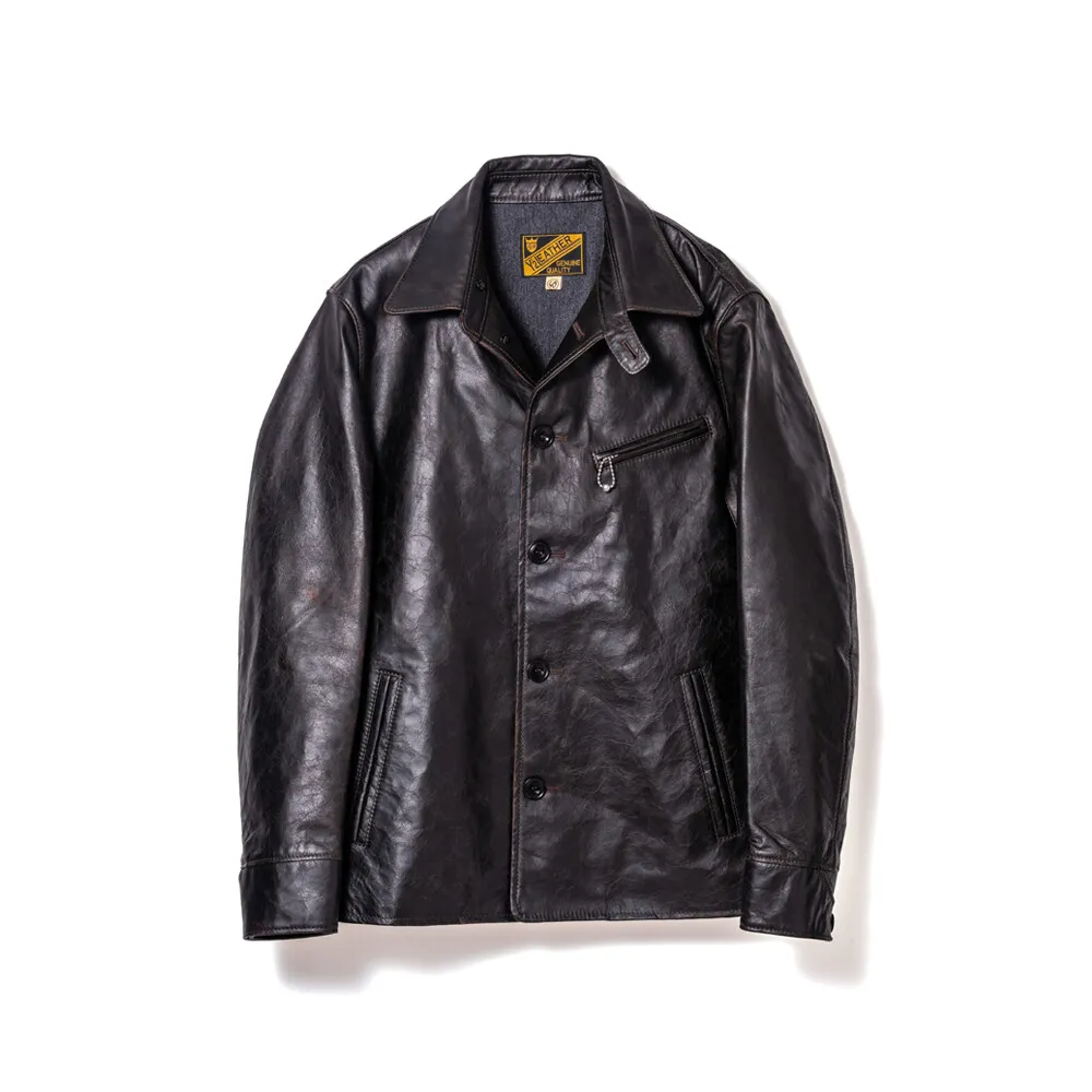 FADED HORSE CAR COAT leather jacket brand