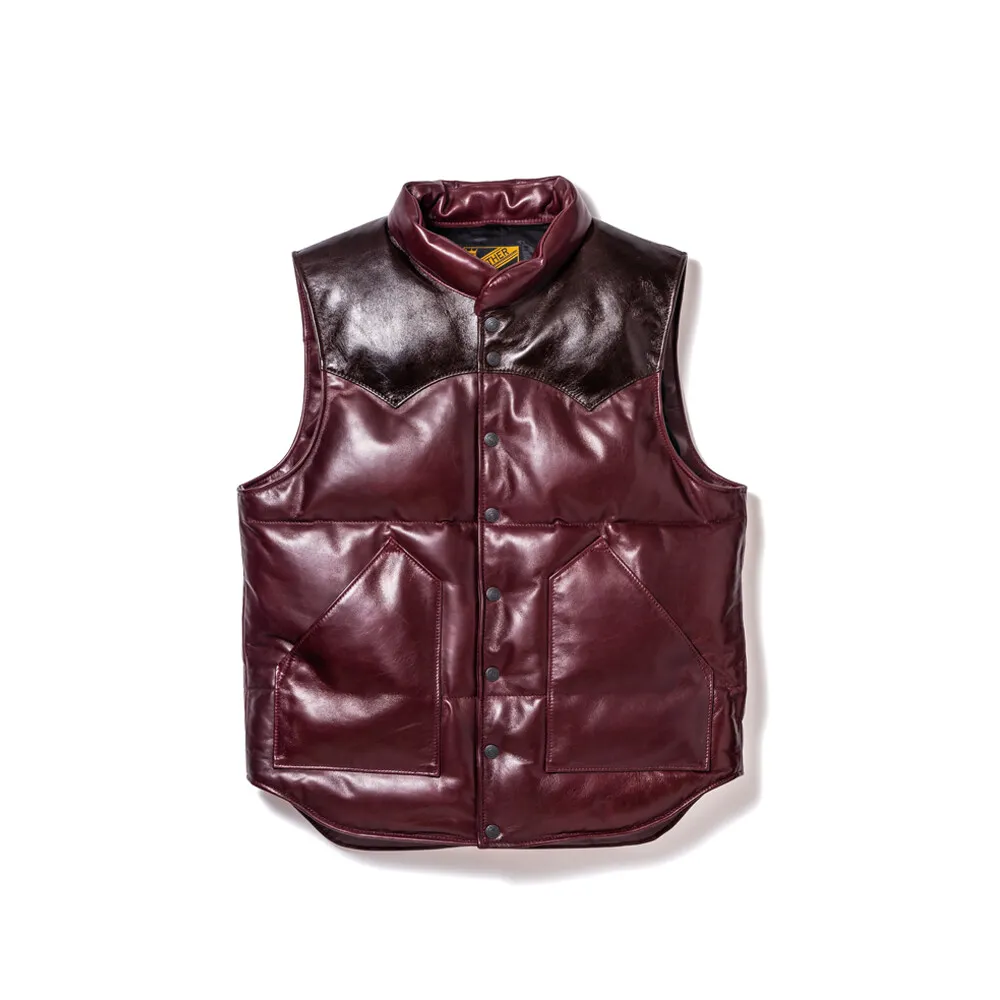 OIL SOFT HORSE×ANILINE HORSE DOWN JACKET leather jacket brand