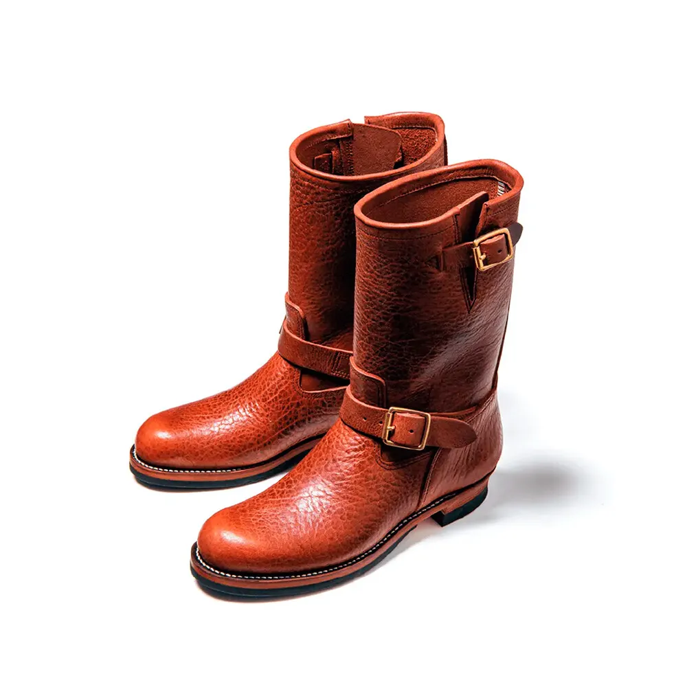 BULL HIDE ENGINEER BOOTS leather jacket brand