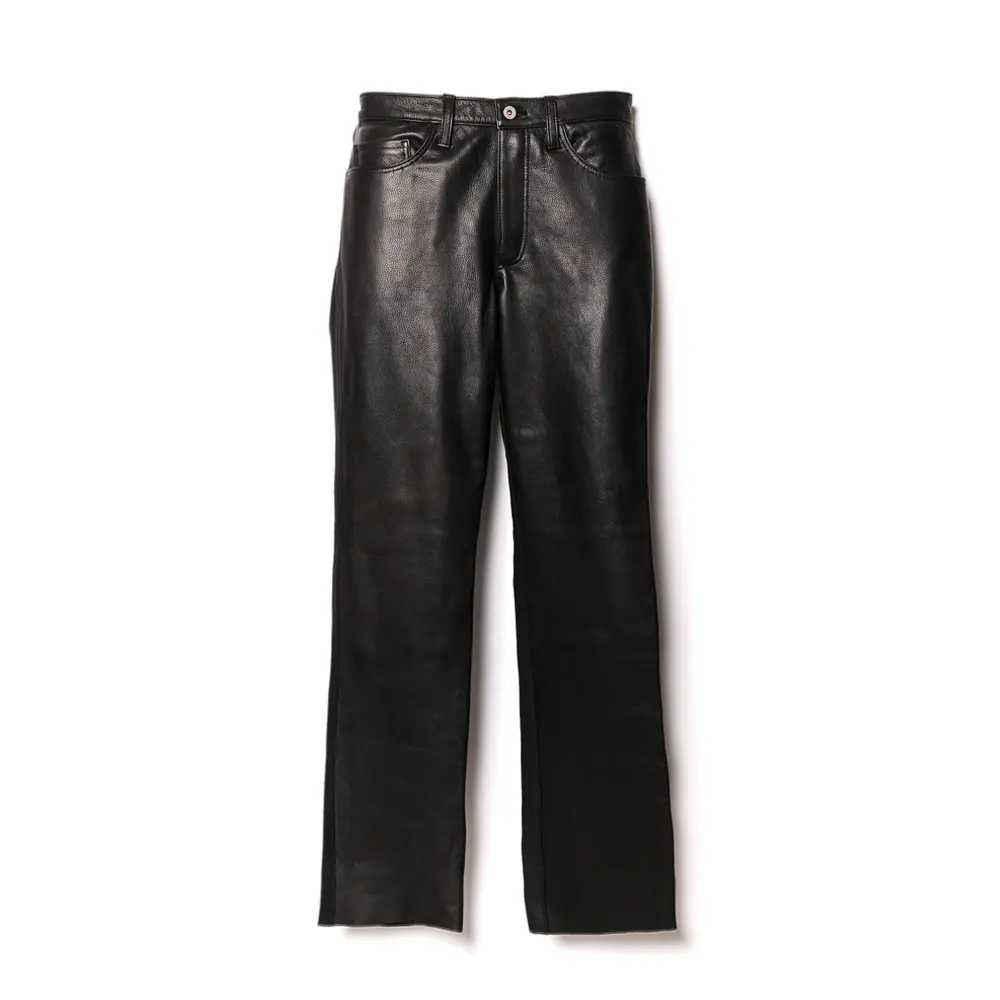 STEER OIL STRAIGHT PANTS leather jacket brand