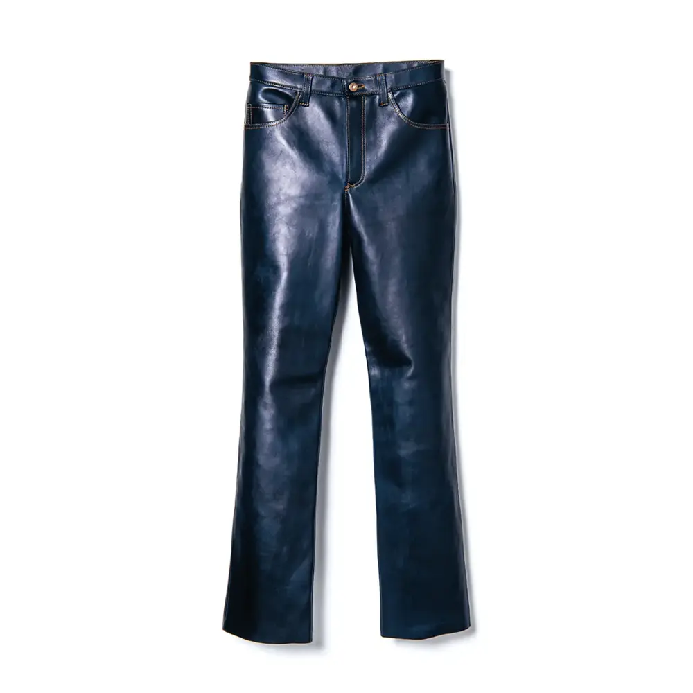 INDIGO HORSE PANTS leather jacket brand