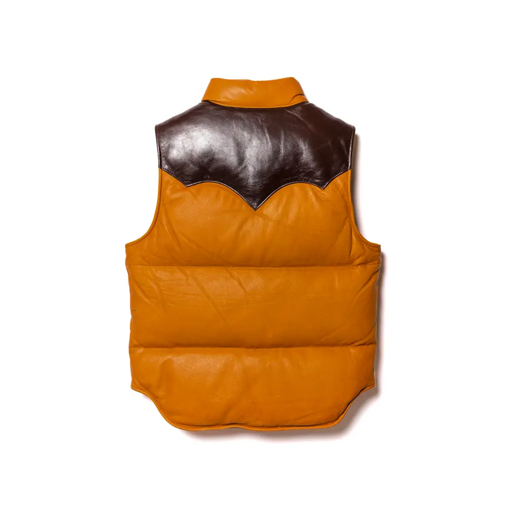 STEER OIL & HORSE HIDE DOWN VEST メンズ ウィメンズ レザージャケット 革ジャン