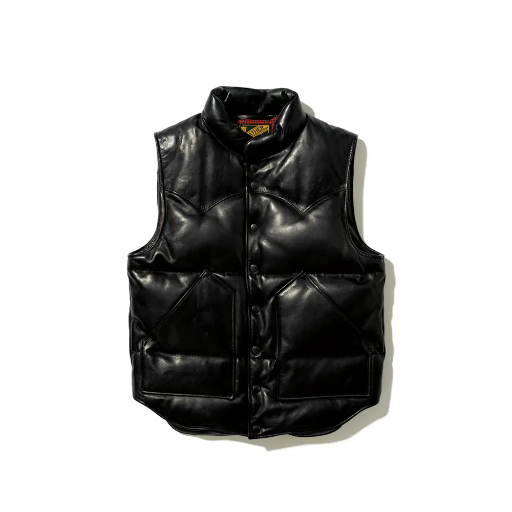 STEER OIL & HORSE HIDE DOWN VEST メンズ ウィメンズ レザージャケット 革ジャン