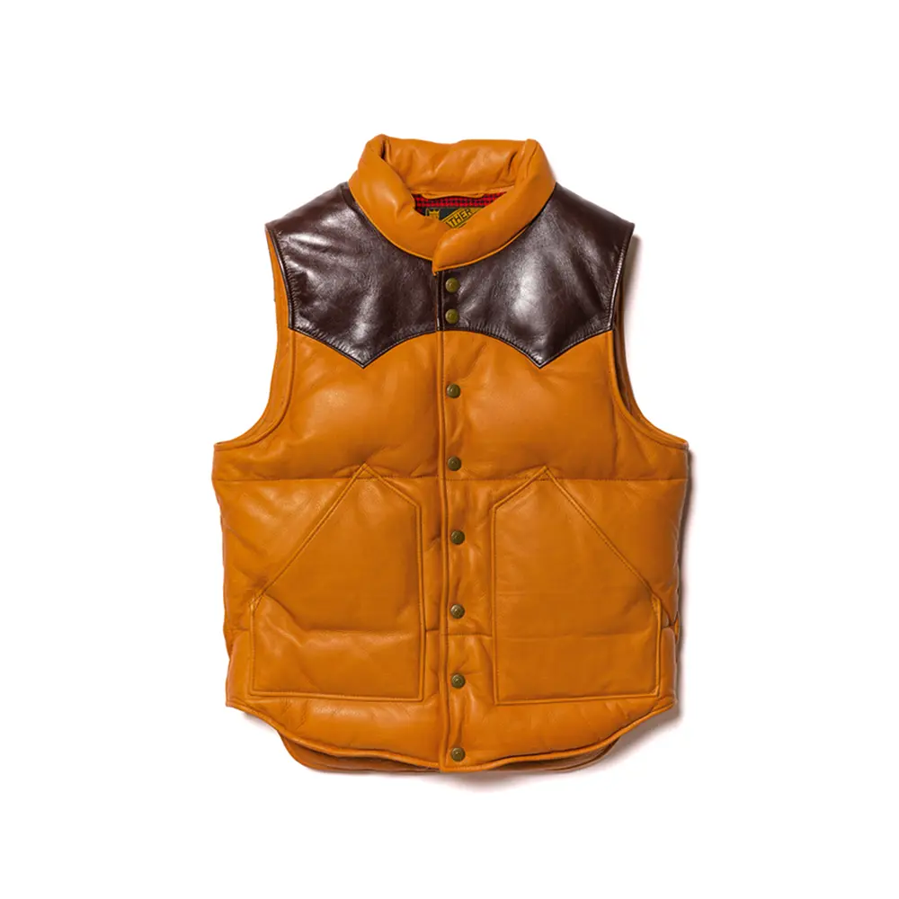 STEER OIL & HORSE HIDE DOWN VEST メンズ ウィメンズ レザージャケット 革ジャン