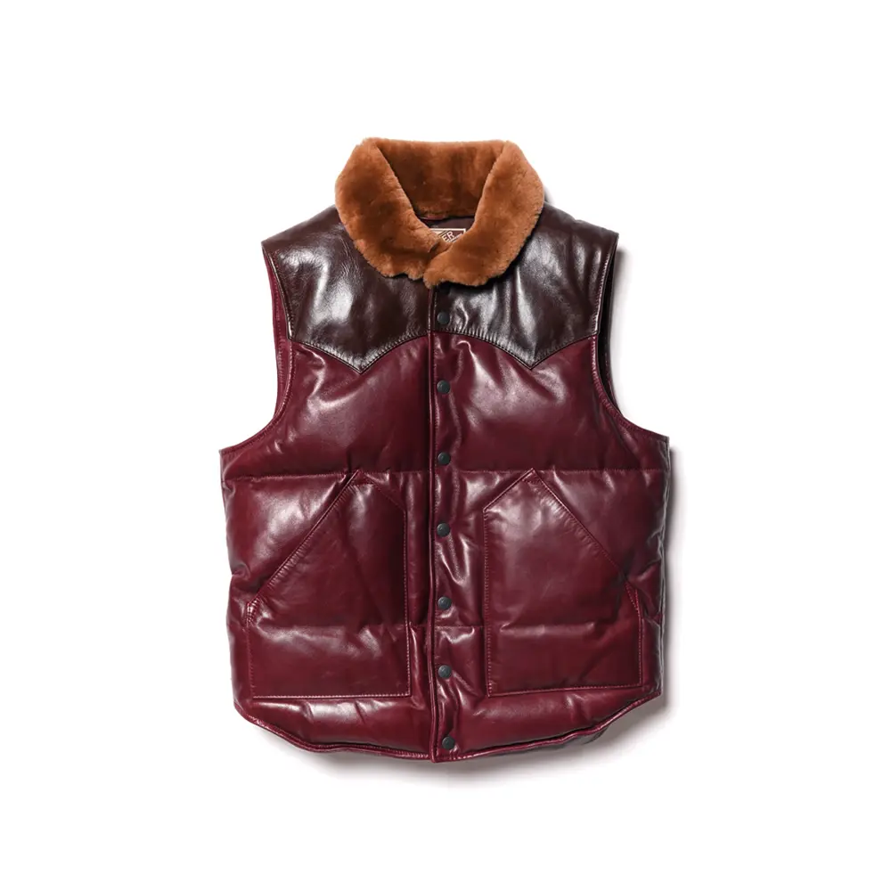 OIL SOFT HORSE & MOUTON DOWN VEST メンズ ウィメンズ レザージャケット 革ジャン