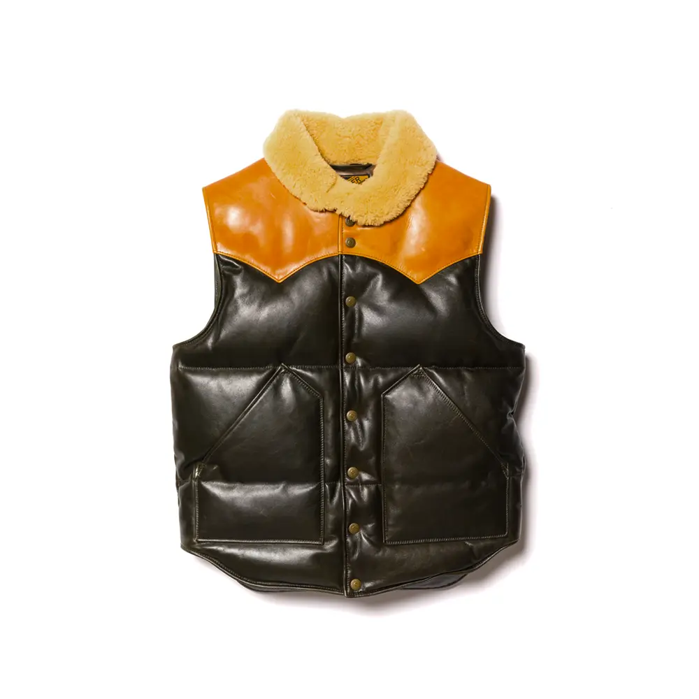 OIL SOFT HORSE & MOUTON DOWN VEST メンズ ウィメンズ レザージャケット 革ジャン