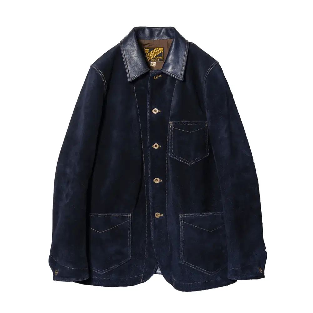 STEER SUEDE COVERALL JACKET leather jacket brand