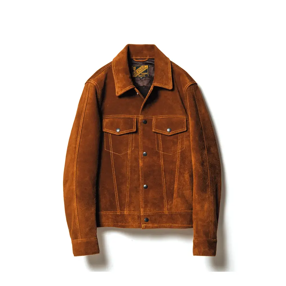 STEER ROUGHOUT 3RD TYPE JEAN JACKET leather jacket brand