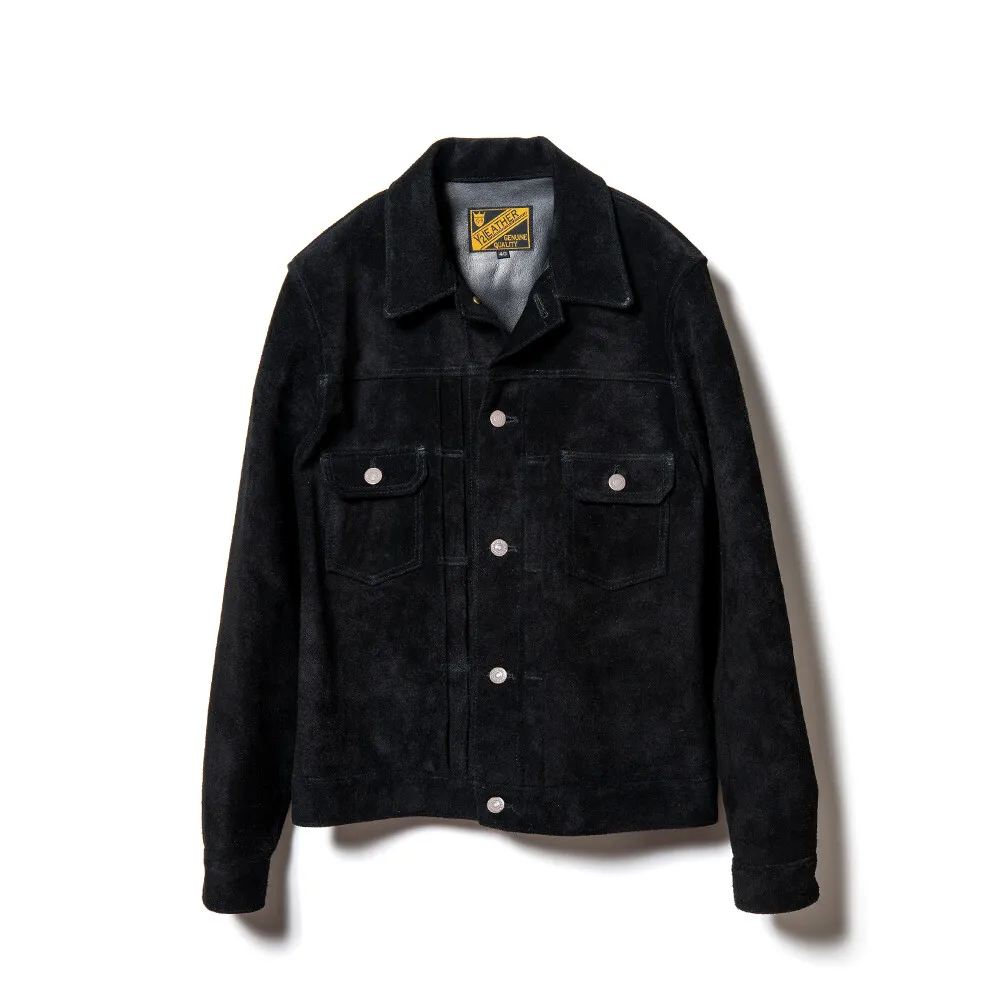 STEER ROUGHOUT TYPE II JEAN JACKET leather jacket brand