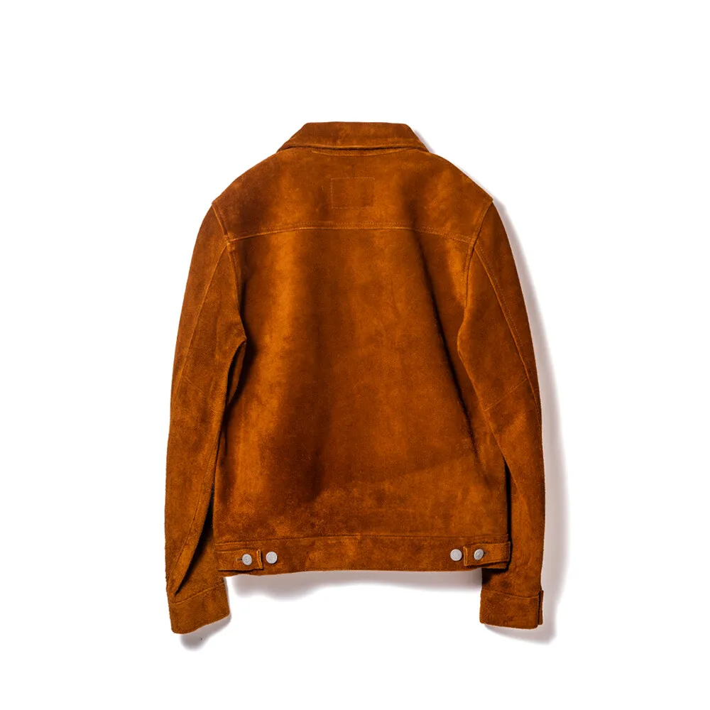 STEER ROUGHOUT TYPE II JEAN JACKET leather jacket brand