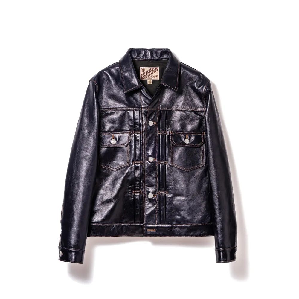 INDIGO HORSE TYPE II JEAN JACKET leather jacket brand