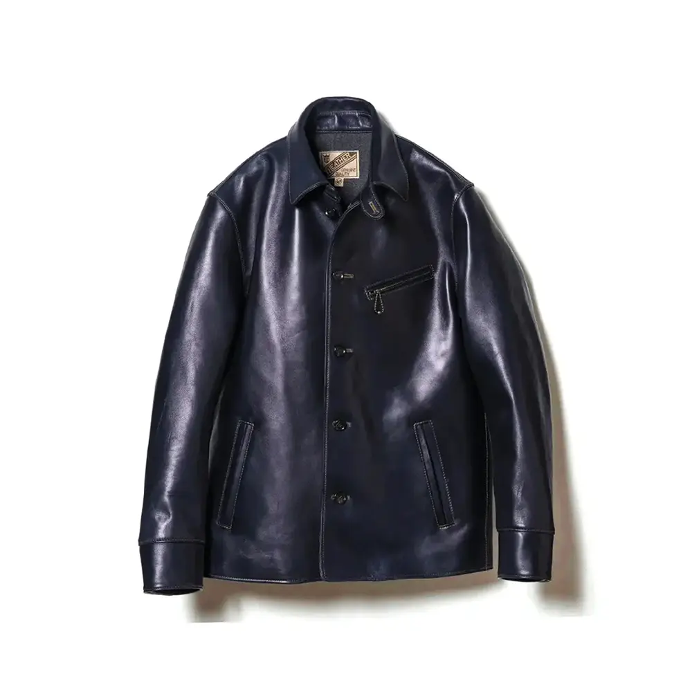 INDIGO HORSE CAR COAT leather jacket brand