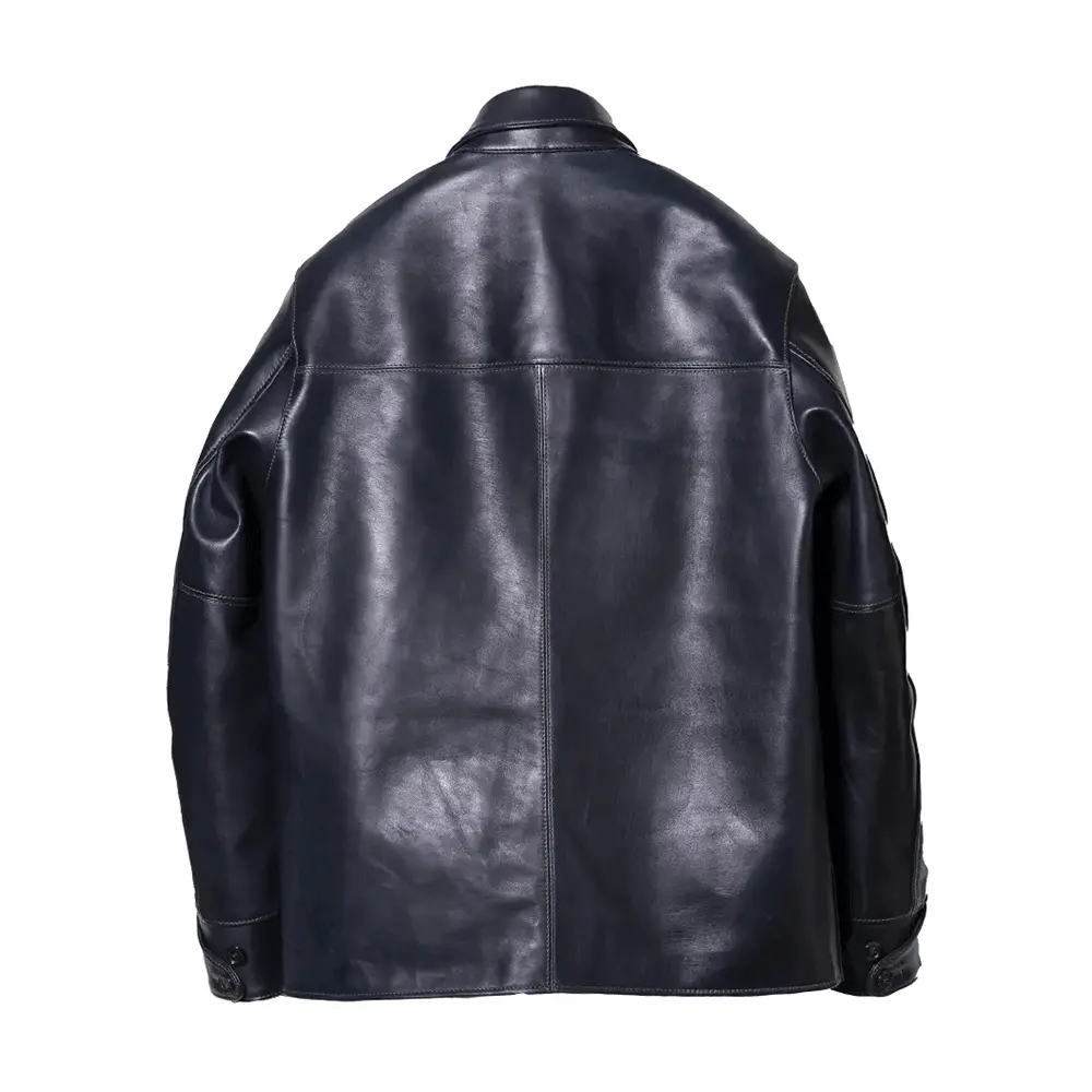 INDIGO HORSE CAR COAT leather jacket brand
