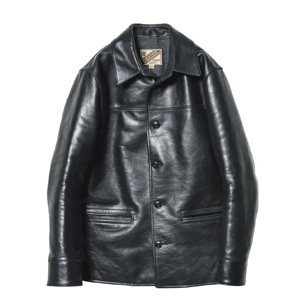 SUMI DYED HORSE 30'S CAR COAT leather jacket brand